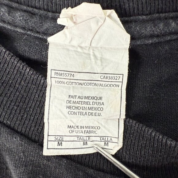 System Divide Band T-Shirt Black Medium 100% Cotton Graphic Tee Idolotry Design - Picture 4 of 8